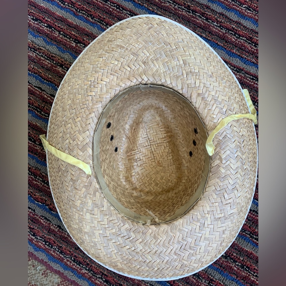 Vintage Hats Lot 2 Straw Hats Cowboy Country Western - Picture 4 of 10